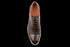 Brown Perforated Cap-Toe Summer Oxford Shoes for Men